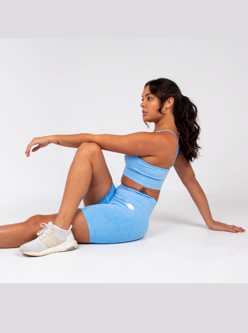 Light Blue Blissful Sports Bra — Embrace It Fitness